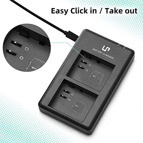 Arlo Battery Charger Pack for Arlo Go(VMA4410), 2-Pack 7.2V 3660mAh Li-ion Arlo Rechargeable Batteries with Dual Chagrer Station Compatible with Arlo Go (NOT for Arlo Pro/Pro 2/Pro 3)