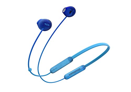 TCL SOCL200BT Wireless Earbuds Bluetooth Headphones with 12.2mm Speaker Drivers for Rich Bass and Clear Sound, Built-in Mic - Ocean Blue