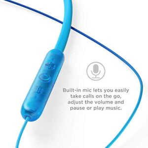 TCL SOCL200BT Wireless Earbuds Bluetooth Headphones with 12.2mm Speaker Drivers for Rich Bass and Clear Sound, Built-in Mic - Ocean Blue