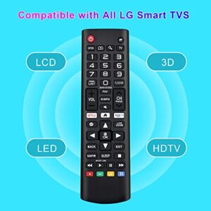 Goukano Universal Remote Control for All LG Smart TV Remote Control Compatible All Models LCD LED 3D HDTV Smart TVs AKB75095307 (with Batteries)