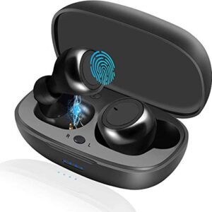 Bluetooth Headset, 5.0 Wireless Headset with 24 Hours of Battery Life, in-Ear Earbuds IP7 Waterproof Headset, Enhanced bass, Bluetooth Sports Headset with high-Definition Microphone, LED Display