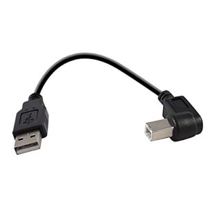 right angle printer cable usb2.0 a male plug to right angle usb b male a/b m/m printer scanner cable 12 inch(30cm)