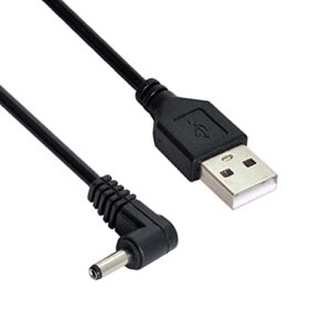 cy usb 2.0 male to 3.5mm 1.35mm dc power plug barrel 5v right angled 90 degree cable 100cm