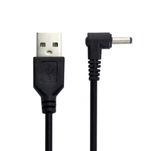 CY USB 2.0 Male to 3.5mm 1.35mm DC Power Plug Barrel 5v Right Angled 90 Degree Cable 100cm