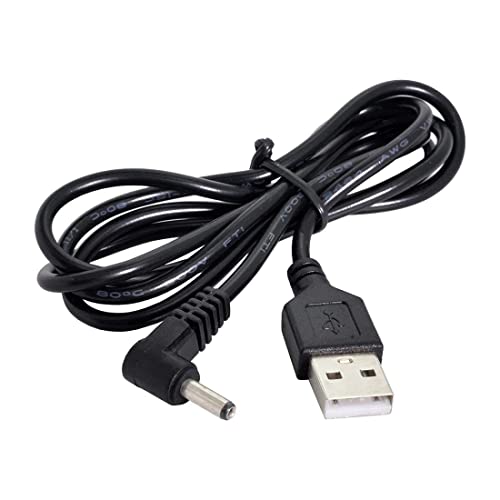 CY USB 2.0 Male to 3.5mm 1.35mm DC Power Plug Barrel 5v Right Angled 90 Degree Cable 100cm