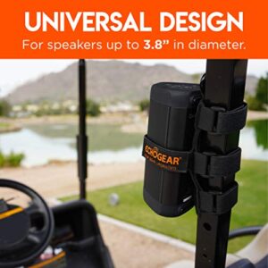 ECHOGEAR Portable Speaker Mount with Carabiner for Boats, Bikes & Golf Carts - Adjustable Strap Securely Holds Any Bluetooth Speaker Under 3.8" Wide