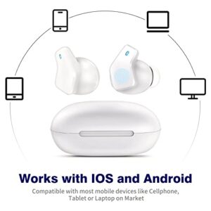 Jiunai Wireless Earbuds for Samsung S23, Bluetooth 5.2 Headphone in-Ear Earbuds Stereo HI-FI Noise Reduction Touch Control Earphones for Samsung S22 iPad iPhone 14 Pro OnePlus Google
