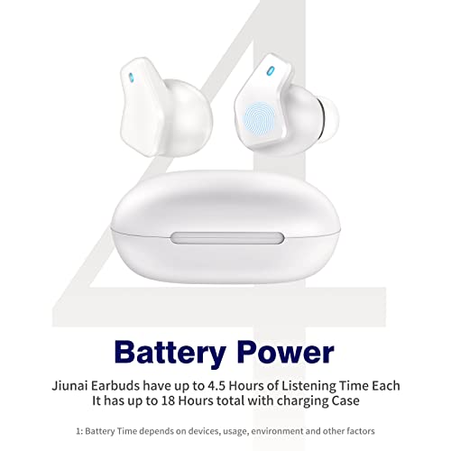 Jiunai Wireless Earbuds for Samsung S23, Bluetooth 5.2 Headphone in-Ear Earbuds Stereo HI-FI Noise Reduction Touch Control Earphones for Samsung S22 iPad iPhone 14 Pro OnePlus Google