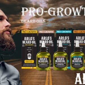 Arlo's Pro Growth Beard Oil - Sandalwood Leather Scent 2.5 oz. - Promotes Beard Hair Growth