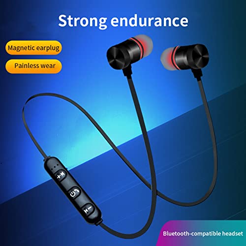 TOLUON XT11 Wireless Headphones Bluetooth Compatible 4.2 Smart Noise Canceling Subwoofer Magnetic Low Power Sports Wireless Headphones Black One Size