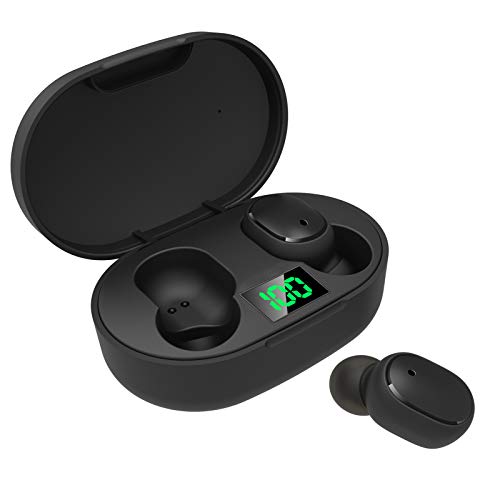 TWS Bluetooth 5.0 Earphone, Wireless Portable Noise Cancelling Sports Headphones HiFi Stereo Music Player Earbuds with Charging Case for Smart Phone