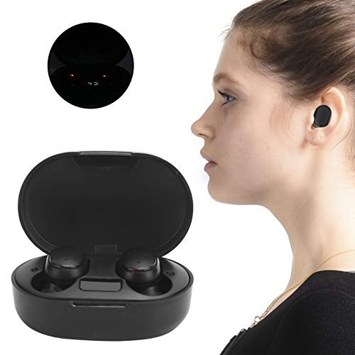 TWS Bluetooth 5.0 Earphone, Wireless Portable Noise Cancelling Sports Headphones HiFi Stereo Music Player Earbuds with Charging Case for Smart Phone