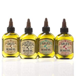 Arlos Beard Oil Includes - Argan Tea Tree Vitamin E and Coconut (4 Pack)