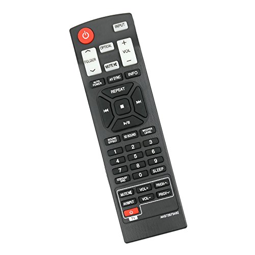 AKB73575402 Replace Remote Control fit for LG Sound Bar NB2420A NB2520A NB2530A NB3520A NB3530A NB3730A NB3531A NB3532A S33A1-D Home Theater Soundbar System