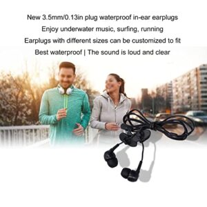 Swimming Headphones Two Clips on The Earphone Cable The Sound is Loud and The Sound Quality is Clear The Perfect Complement to Waterproof Mp3 Player