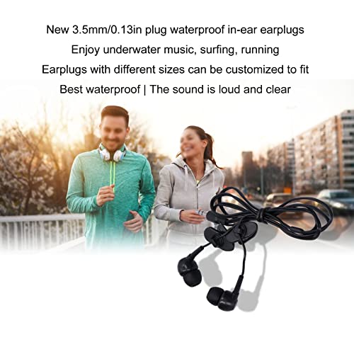 Swimming Headphones Two Clips on The Earphone Cable The Sound is Loud and The Sound Quality is Clear The Perfect Complement to Waterproof Mp3 Player