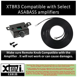 Xtenzi Amplifier Replacement Bass Knob Control Remote XTBR3 Compatible with Select Powerbass ASABASS