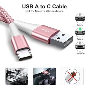 USB C Cable,1M/2M/2M/3M 4pack Charging Cable USB C 3.1A Fast Charging Cable Nylon Long USB Type C Cable for Samsung Galaxy S22 Ultra S21 S20 S10 S9 S8 Plus,Redmi,Sony Google Pixel