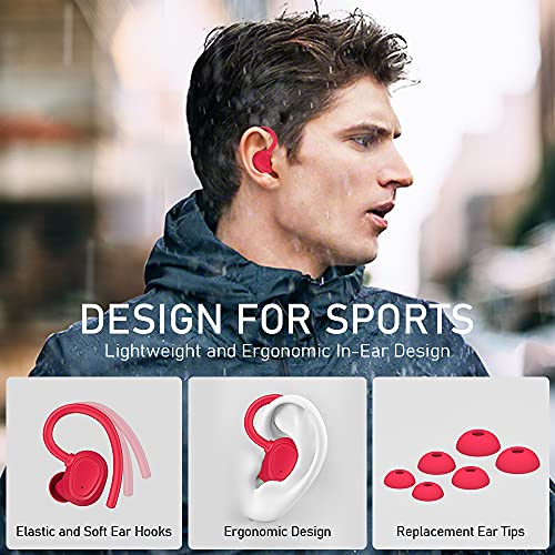 Wireless Earbud, Sport Bluetooth 5.1 Headphones Wireless Earphones in Ear Noise Cancelling Bluetooth Earbud with Mic, IP7 Waterproof 40H Deep Bass Sports Earhooks Headset for Running Gym[2022 New]