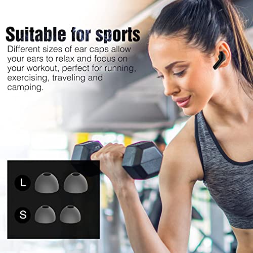 Pinetree True Wireless Earbuds, Bluetooth 5.0 Headphones, Noise Cancelling Crystal Clear Sound, in-Ear Stereo Earphones 100 Hours Long Battery time,Superior Headphones (Black)