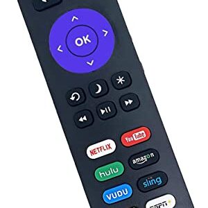 Replacement Roku TV Remote, Compatible with TCL/ONN/Element/Westinghouse/Haier/Hitachi/LG/Sanyo/JVC/Magnavox/RCA/Philips Roku Built-in Smart TVs