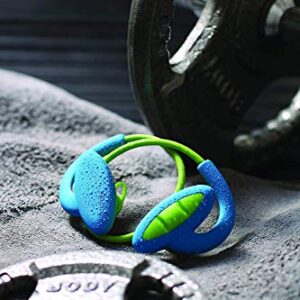 BoomPods Sportpods 2 in-Ear Bluetooth Sport Headphones (Blue/Green) Wireless Workout Earbuds - Powerful Bass - Sweatproof - Ergonomic Ear Tip