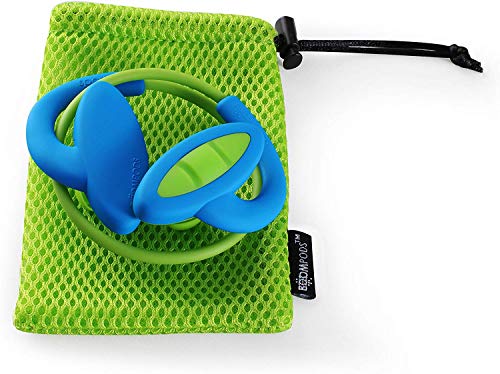 BoomPods Sportpods 2 in-Ear Bluetooth Sport Headphones (Blue/Green) Wireless Workout Earbuds - Powerful Bass - Sweatproof - Ergonomic Ear Tip