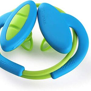 BoomPods Sportpods 2 in-Ear Bluetooth Sport Headphones (Blue/Green) Wireless Workout Earbuds - Powerful Bass - Sweatproof - Ergonomic Ear Tip