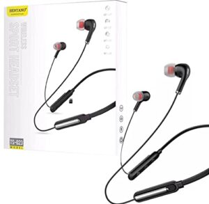 jkikl neckband 5.0 headphones, lightweight foldable sports sweatproof headset with microphone, tf card slot