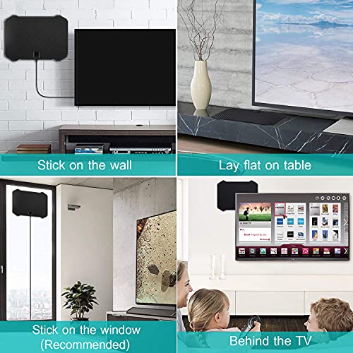 TAOPE TV Antenna for Smart TV,2022 Newest TV Antenna Indoor,Antenna TV Digital HD Indoor,350 Miles Long Range Digital Antenna for TV, Support 4K 1080P with Amplifier Signal Booster for Free Channels.