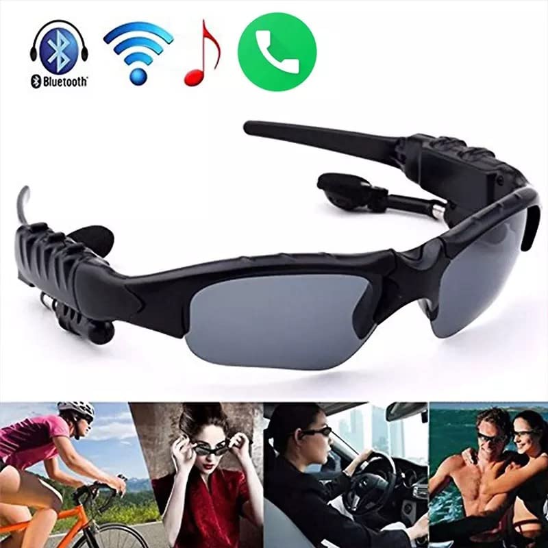 NEWSTYP Smart Bluetooth-Compatible Wireless Sunglasses Outdoor Sport Earphone Google with Headphone Telephone Driving Music Sun Glasses