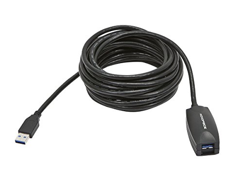 Monoprice 5-meter USB 3.0 A Male to A Female Active Extension Cable, Black