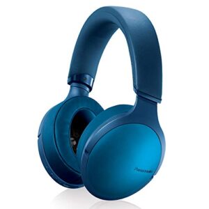 panasonic premium hi-res wireless bluetooth over the ear headphones with 3d ear pads and 3 sound modes – rp-hd305b-a (blue)