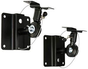 monoprice 106839 adjustable 33 lb. capacity speaker wall mount brackets (pair) black