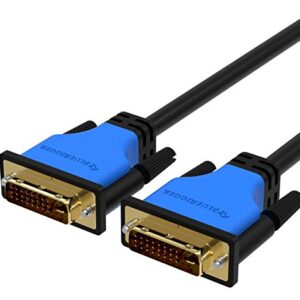 BlueRigger DVI to DVI Monitor Cable (6FT, 24+1 Dual Link, Digital Video Cable, Male to Male) - for Gaming, DVD, Laptops, HDTV and Projector