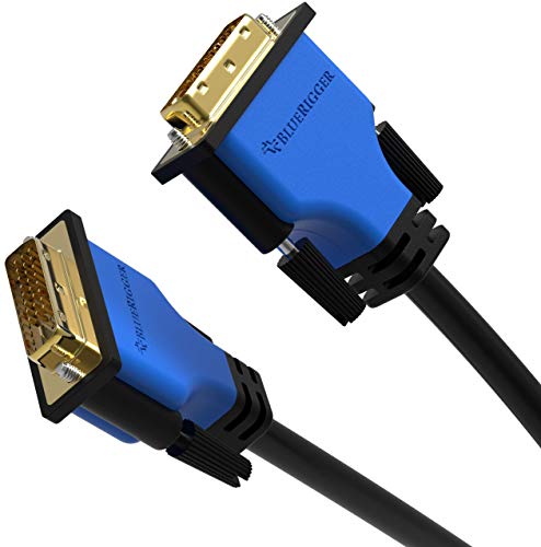 BlueRigger DVI to DVI Monitor Cable (6FT, 24+1 Dual Link, Digital Video Cable, Male to Male) - for Gaming, DVD, Laptops, HDTV and Projector