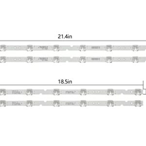 Qzanyee Life 4 Pcs Replacement Part LED Backlight Strips fit for TCL TV 55S421 55S423 55S425 55A460A 55P65US 55T4YP and Toshiba TV 55U3800C 55U3900C 55U5850C