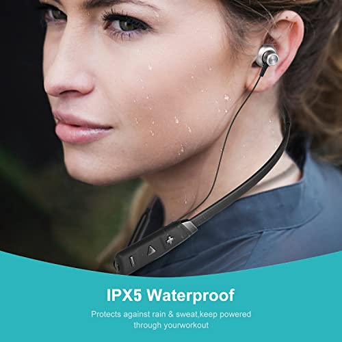 blueear Bluetooth Headphones, Wireless Headphones IPX6 Waterproof Earphones,Bluetooth 5.2 Fast Pairing,16 Hours Playtime,CVC 6.0 Noise Cancelling Mic Earbuds for Gym Running Outdoor Sports