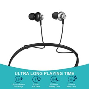 blueear Bluetooth Headphones, Wireless Headphones IPX6 Waterproof Earphones,Bluetooth 5.2 Fast Pairing,16 Hours Playtime,CVC 6.0 Noise Cancelling Mic Earbuds for Gym Running Outdoor Sports