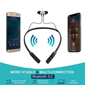 blueear Bluetooth Headphones, Wireless Headphones IPX6 Waterproof Earphones,Bluetooth 5.2 Fast Pairing,16 Hours Playtime,CVC 6.0 Noise Cancelling Mic Earbuds for Gym Running Outdoor Sports