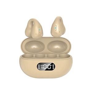 blugy wireless ear clip bone conduction headphones bluetooth waterproof mini sports running earring headphones open ear in ear headphones