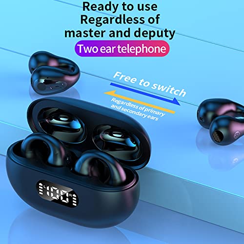 BLUGY Wireless Ear Clip Bone Conduction Headphones Bluetooth Waterproof Mini Sports Running Earring Headphones Open Ear in Ear Headphones