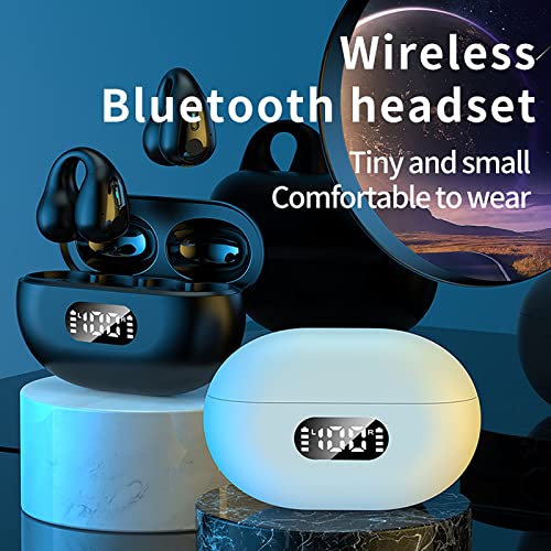 BLUGY Wireless Ear Clip Bone Conduction Headphones Bluetooth Waterproof Mini Sports Running Earring Headphones Open Ear in Ear Headphones