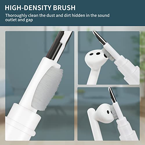 Cleaner Kit for Airpod, 3-in-1 Multifunctional Earbud Cleaning kit for Airpods Pro with Sponge, Soft Brush, Metal Tip, Portable Reusable Bluetooth Earbuds Cleaning Pen