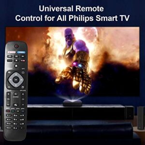 New Universal Remote Control for Philips TV Remote Replacement for LCD LED 4K UHD Smart TV NH500UP