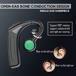 ESSONIO Bone Conduction Headphones Bluetooth earpiece Open Ear Headphones with Microphone for Cell Phone Computer IPX5 Waterproof Workout Headphones Hands Free for Sports Running