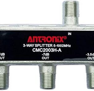 Antronix CMC2003H-A 3-Way Horizontal Splitter -3.5dB -7dB 5-1002 MHz High Performance for Coax Cable TV & Internet