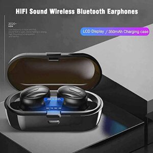 Hoseili【2022new editionBluetooth Headphones】.Bluetooth 5.0 Wireless Earphones in-Ear Stereo Sound Microphone Mini Wireless Earbuds with Headphones and Portable Charging Case for iOS Android PC. XGB13