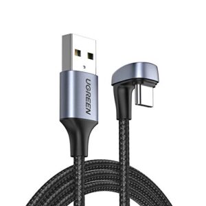 ugreen usb c cable u shape 3a type c fast charging nylon braided cord compatible with samsung galaxy s10 s10e s9 s8 plus note 10 9 8 lg v60 v50 v20 g8 g7 g6, etc. 6.6ft