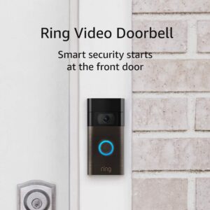 Certified Refurbished Ring Video Doorbell – 1080p HD video, improved motion detection, easy installation – Venetian Bronze